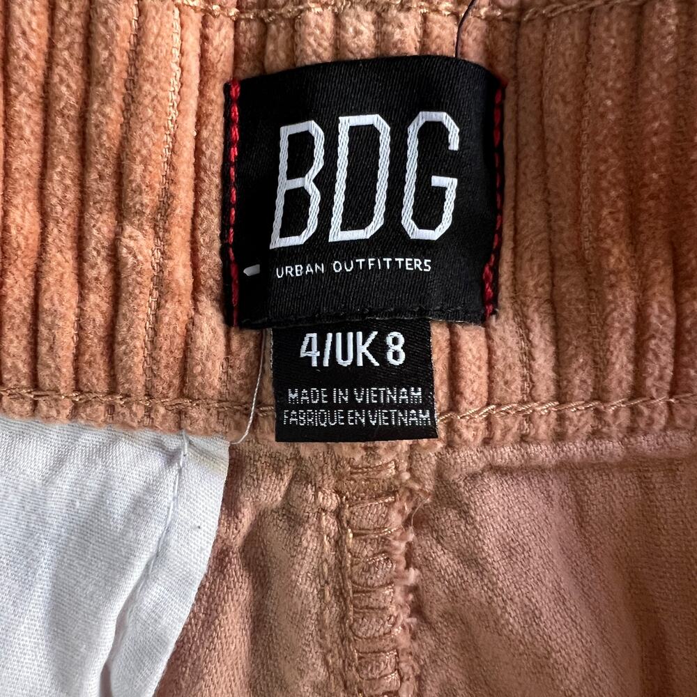 BDG Cropped Corduroy Ankle Pants in Rust Stripe - Picture 3 of 11